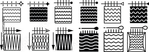 Canvastavla Collection of Minimalist Handloom Icons for Craft Industries and Artisan Worksho