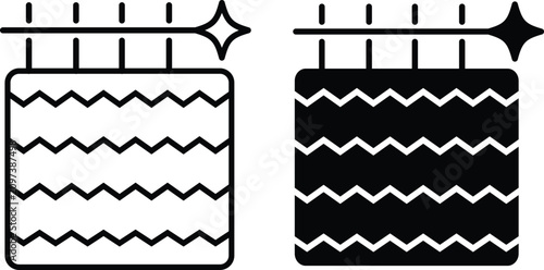 Cuadro en lienzo Handloom Icon Set Featuring Traditional Weaving Machinery and Textile Equipment,