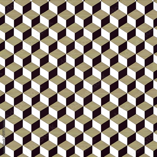Abstract geometric 3d cube pattern on charcoal grey vector background