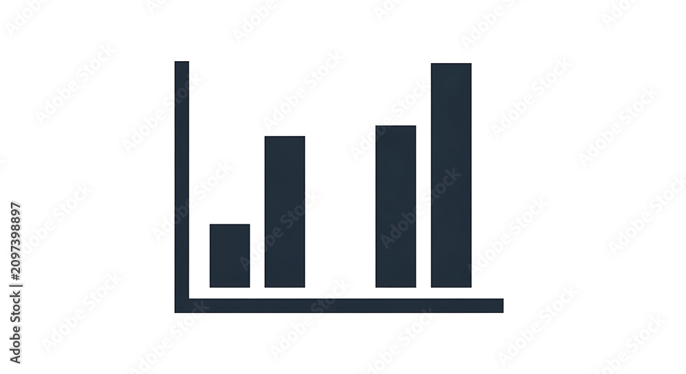 Obraz premium Business data analysis concept with bar chart graph