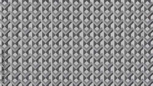 Monochrome geometric chevron crossover pattern on charcoal grey vector background