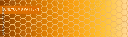 Foto Honeycomb ball hexagon pattern with gold lace and a soccer goal structure for bee themed football design