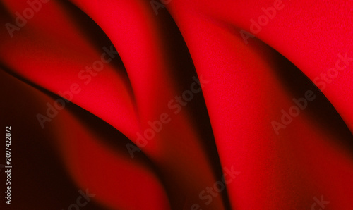 Quadro em tela abstract red background with elegant satin fabric folds touches of carmine and c