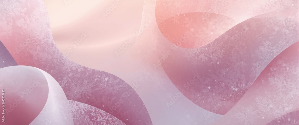 Fototapeta premium Abstract Waves in Soft Pink and Lavender Tones with Textured Background