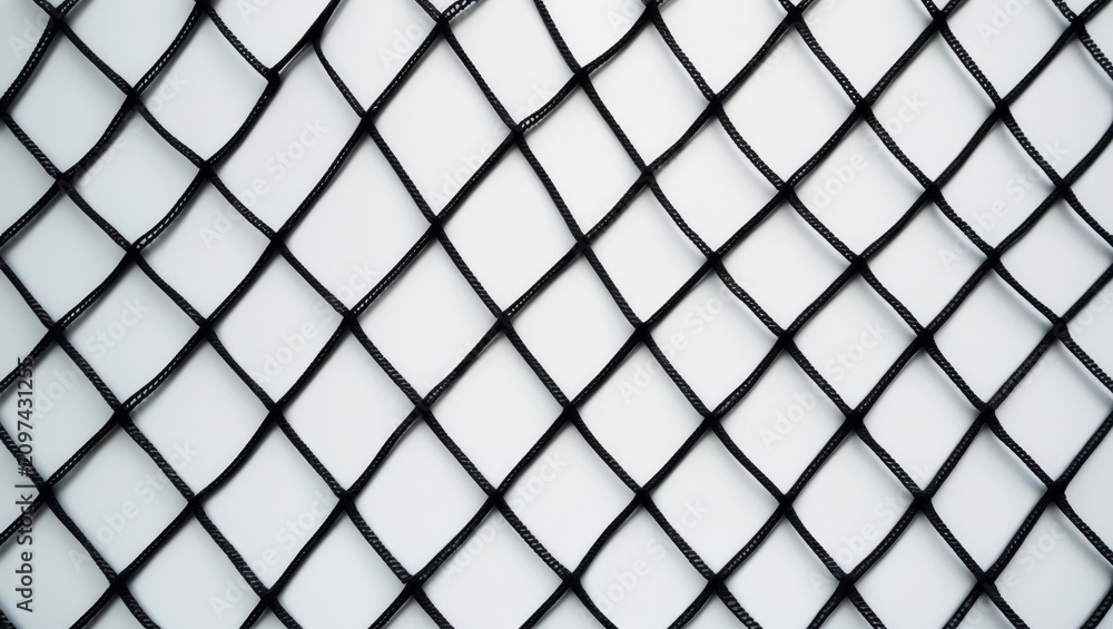 Fototapeta premium Net background, net on white background with a clean and minimalistic design.
