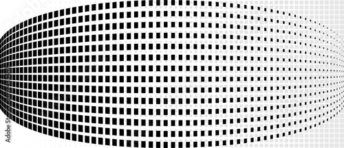 Halftone background. Pattern of squares. Abstract background or texture. Monochrome gradient background. Vector illustration.