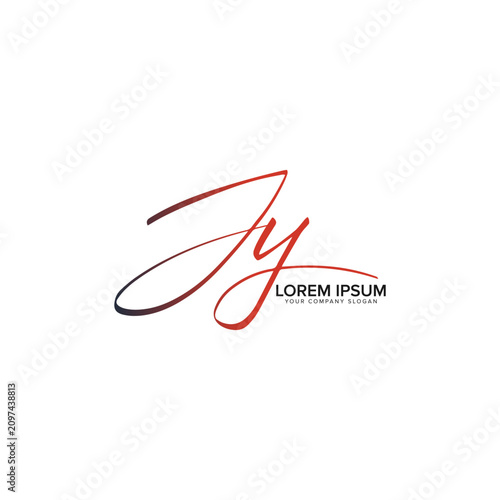 JY Logo Design, JY Initials Monogram, JY Handwritten Signature Logo, Elegant JY Letters, Luxury Monogram Vector, Custom Branding Identity, Premium Typography Design