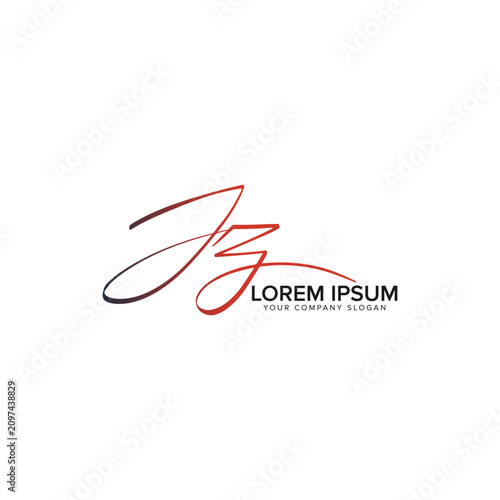 JZ Logo Design, JZ Initials Monogram, JZ Handwritten Signature Logo, Elegant JZ Letters, Luxury Monogram Vector, Custom Branding Identity, Premium Typography Design