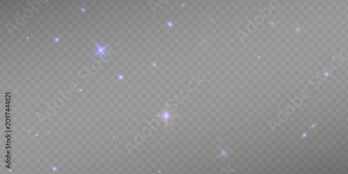 Fotografija Blue glitter sparkles with magical fairy dust, glowing stardust and tiny twinkling stars creating an elegant fantasy light effect