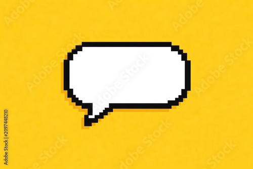 Pixelated Speech Bubble Des...