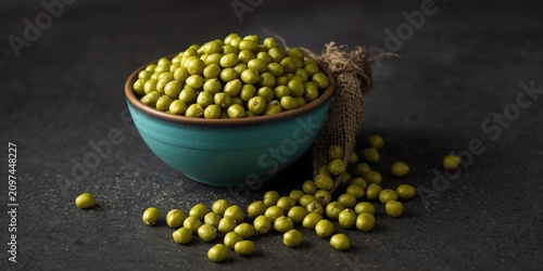 Green Peas in a Bowl with S...