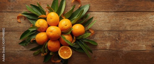 Oranges Arranged on Wooden ...