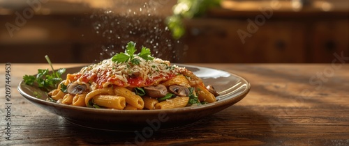 Pasta Dish Topped with Toma...
