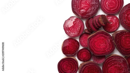 Sliced Beetroots Isolated o...