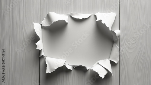 White torn paper texture on...