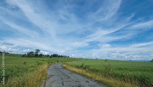 Winding Country Road Throug...