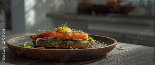 Smoked Salmon Toast with Eg...