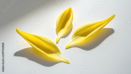 Two sunflower petals isolat...