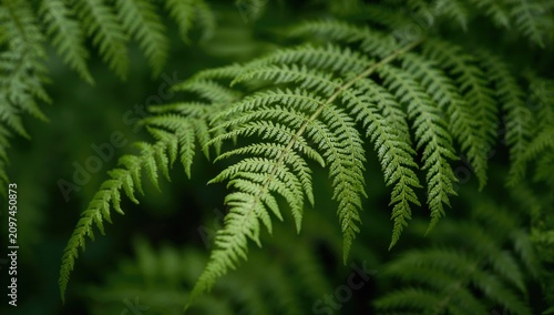 Lush Green Fern Leaves Clos...