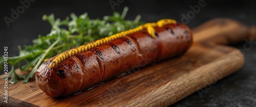 Grilled Sausage with Mustar...