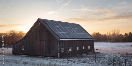 Rustic Barn with Solar Pane...