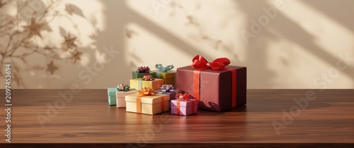 Colorful Gift Boxes with Ri...