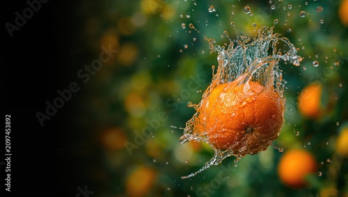 Orange Splashing into Water...