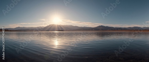 Sunrise Over Mountain Lake ...