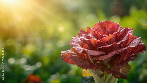 Red Flower Blooming in a Ga...