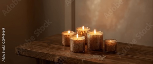 Decorative Candles Lit on a...