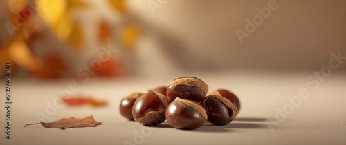Chestnuts Piled on Beige Su...
