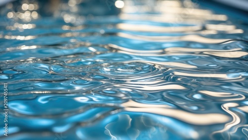 Water surface background in reflective pool with calm, mirror-like quality.