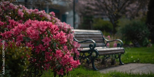 Pink Azaleas Blooming Near ...