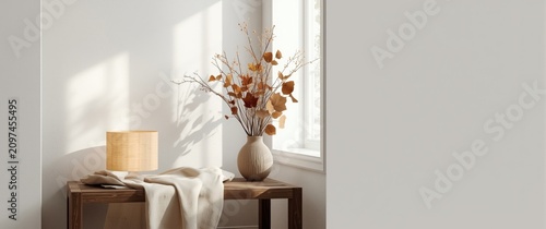 Vase with Dried Flowers on ...