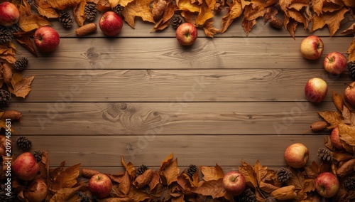 Red Apples and Dry Leaves F...