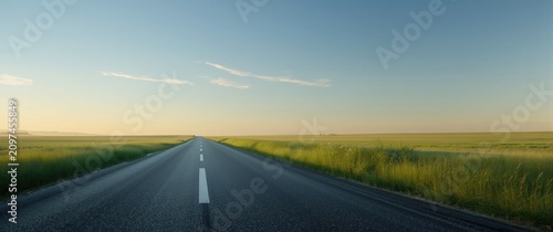 Empty Asphalt Road Stretchi...
