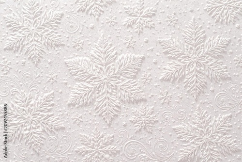 Embossed White Snowflakes o...