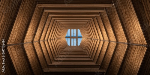 Geometric Wooden Interior V...