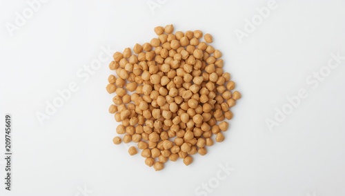 Chickpeas Piled on a White ...