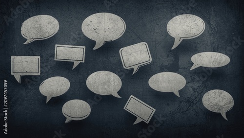 Speech bubbles on a texture...