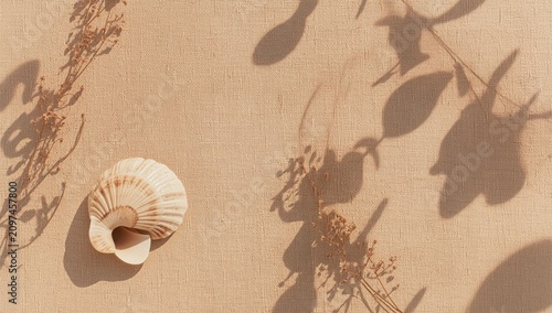 Textured shell and floral s...