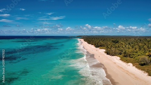 Aerial View of Tropical Bea...