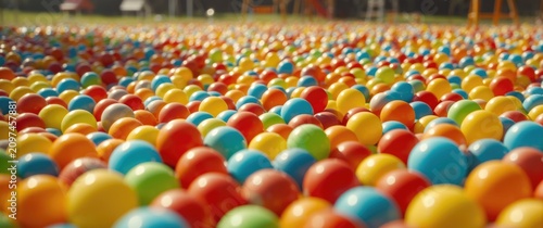 Colorful Ball Pit Backgroun...
