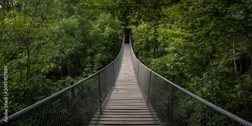 Suspension bridge leading i...