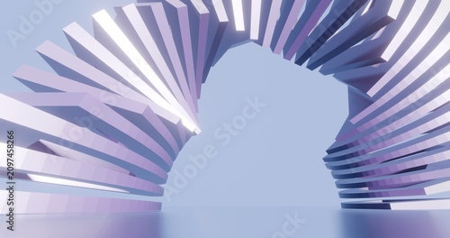 Futuristic architecture background 3d render