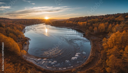 Golden Sunset Over Serene R...