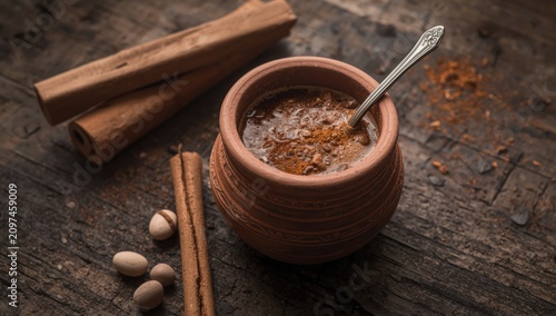 Clay Bowl of Spiced Drink w...