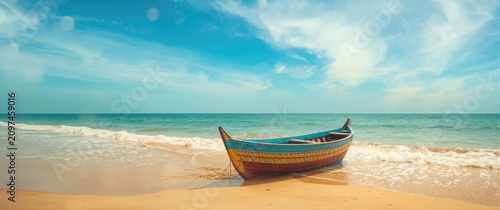 Colorful Fishing Boat on a ...