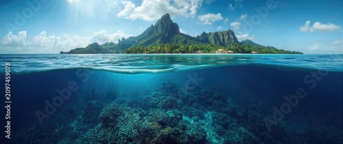 Tropical Island Landscape w...