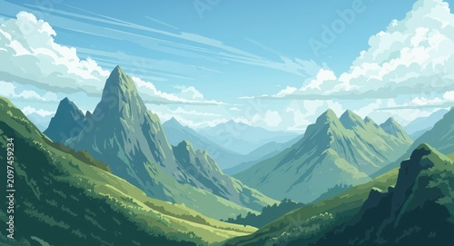Mountain Landscape with Lus...
